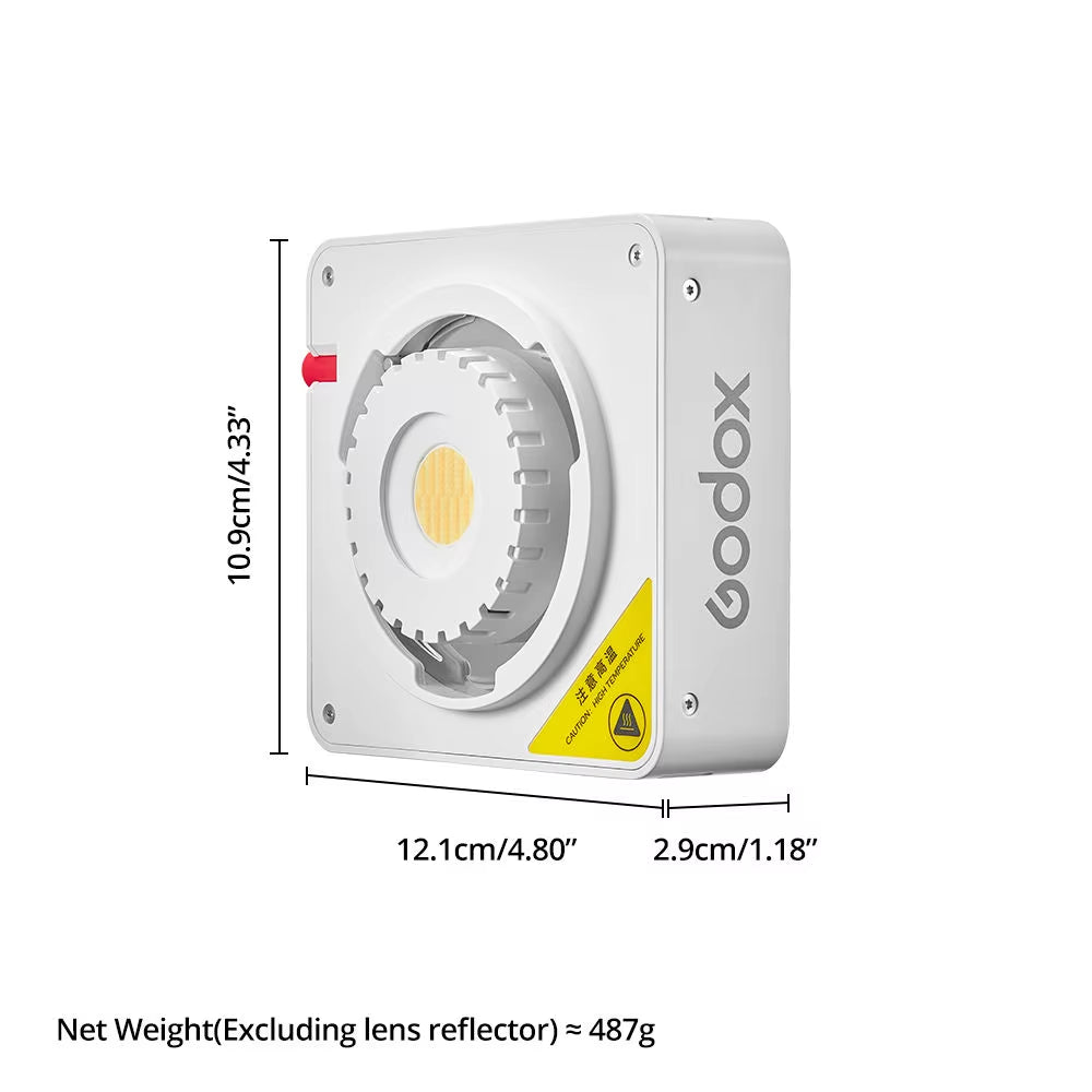 Godox Ml100Bi 120W Bi-Color Pocket LED Video Light Metal & Plastic Vlog Photography Fill Light