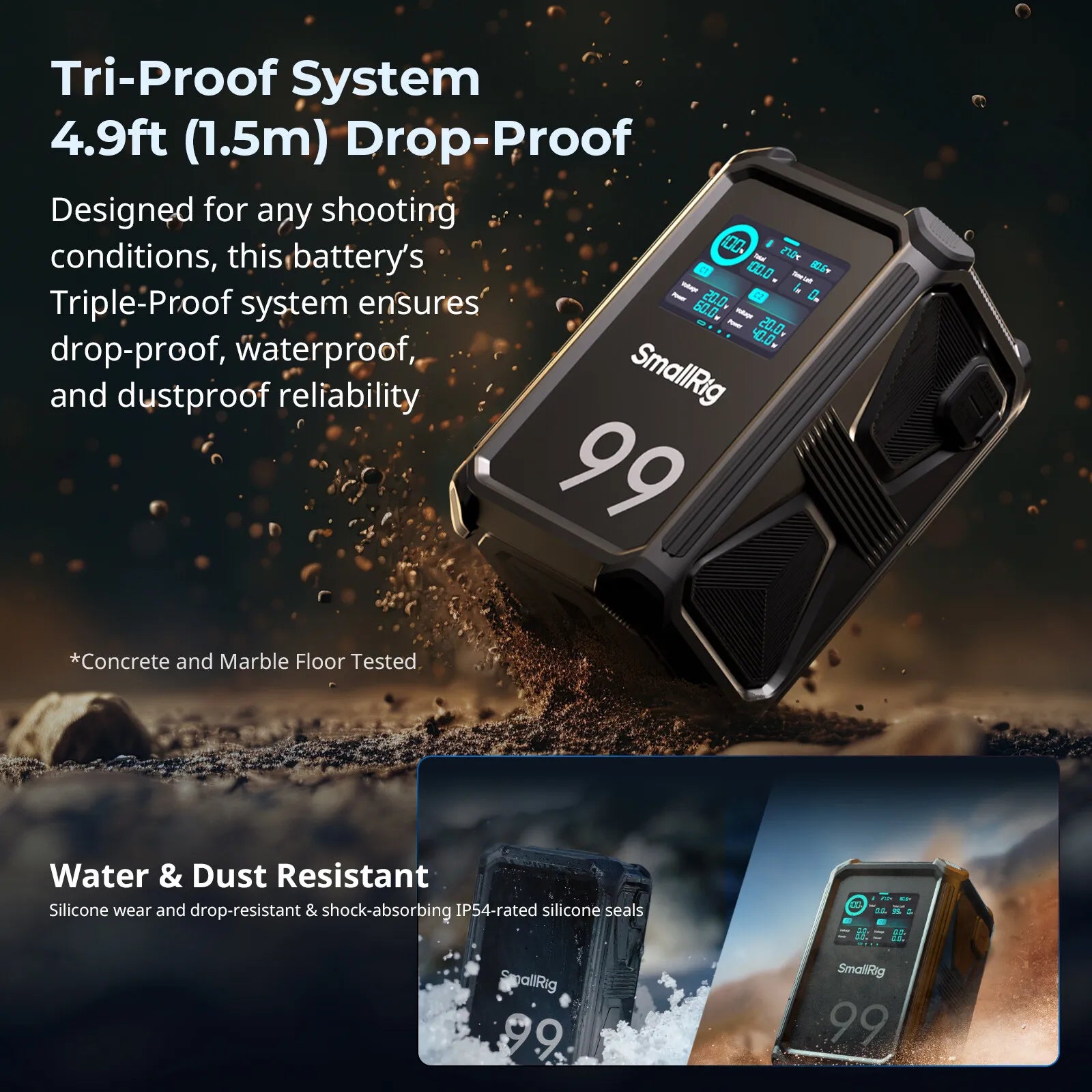 Renan Ozturk X Touch Smart Triple-Proof V Mount Battery X99 APP Control with D-Tap/Usb-C/Pd/Bp/Usb-A/Dc Multi Ports