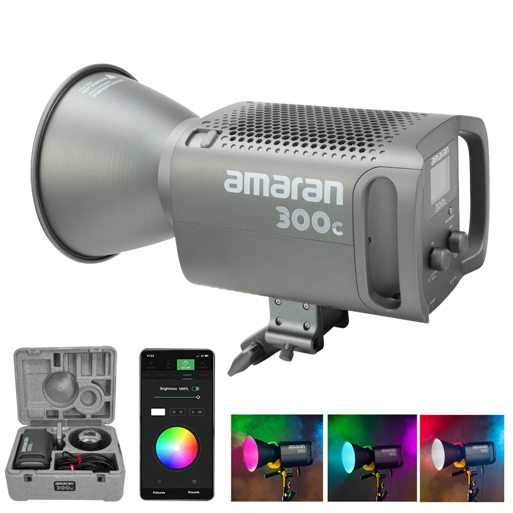 Amaran 300C RGB Video Light Full Color 2500K-7500K Bowen Mount Photography Light for Video Recording Outdoor Shooting by