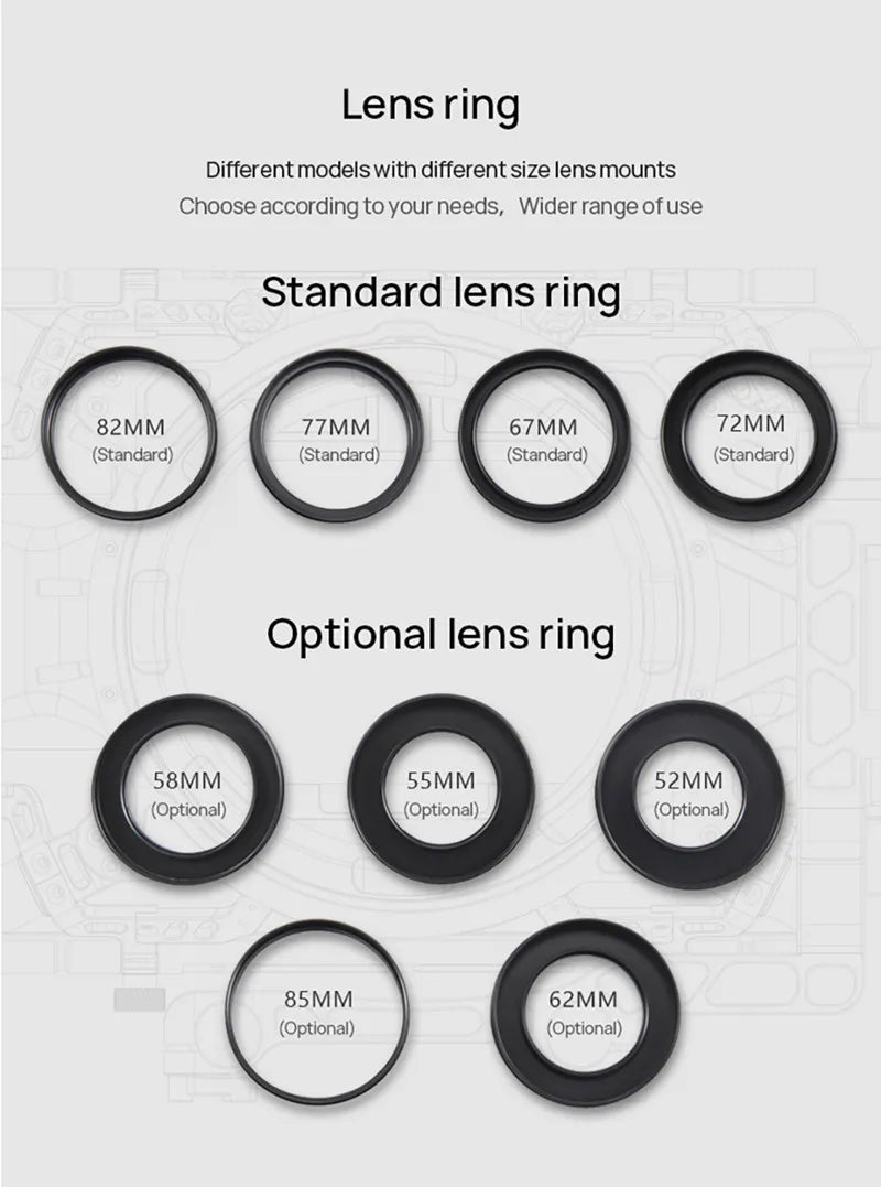 MB-T15 Mini Matte Box for DSLR Mirrorless Cameras Mattebox Lens Ring 55Mm 58Mm 77Mm 67Mm 52Mm for BMPCC 4K 6K A7 GH5 5D4