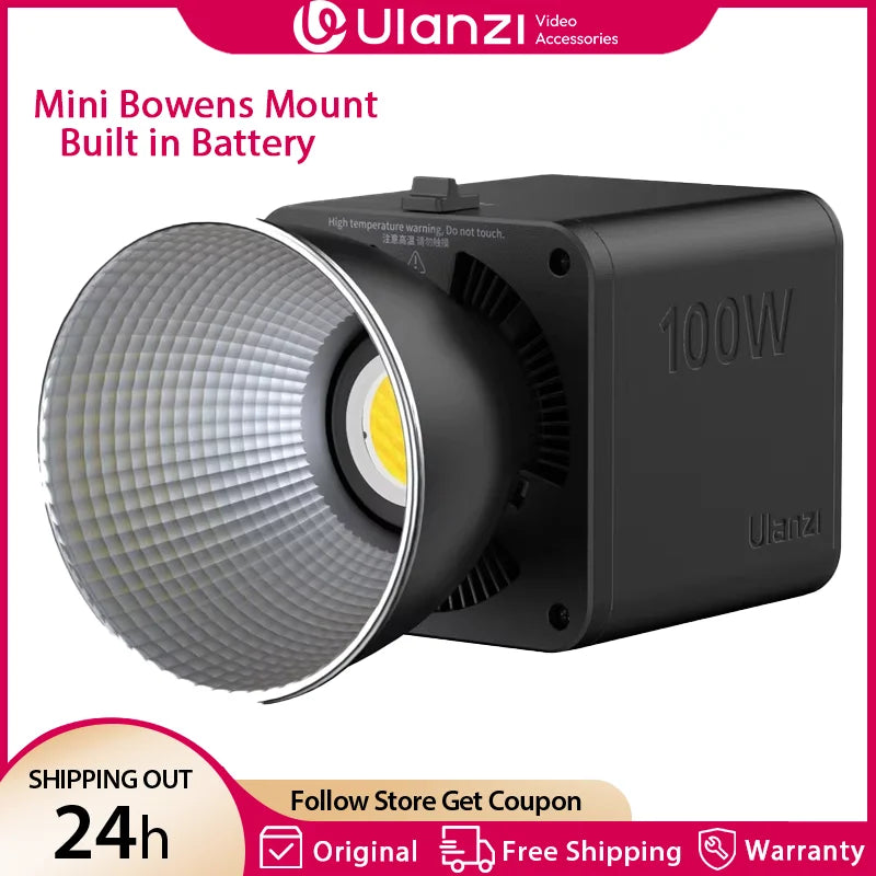 Ml100Bi | ML100RGB 100W COB Video Light 2700K-6500K Bi-Color | 360° RGB Photography Studio Light for Shot Livestreaming