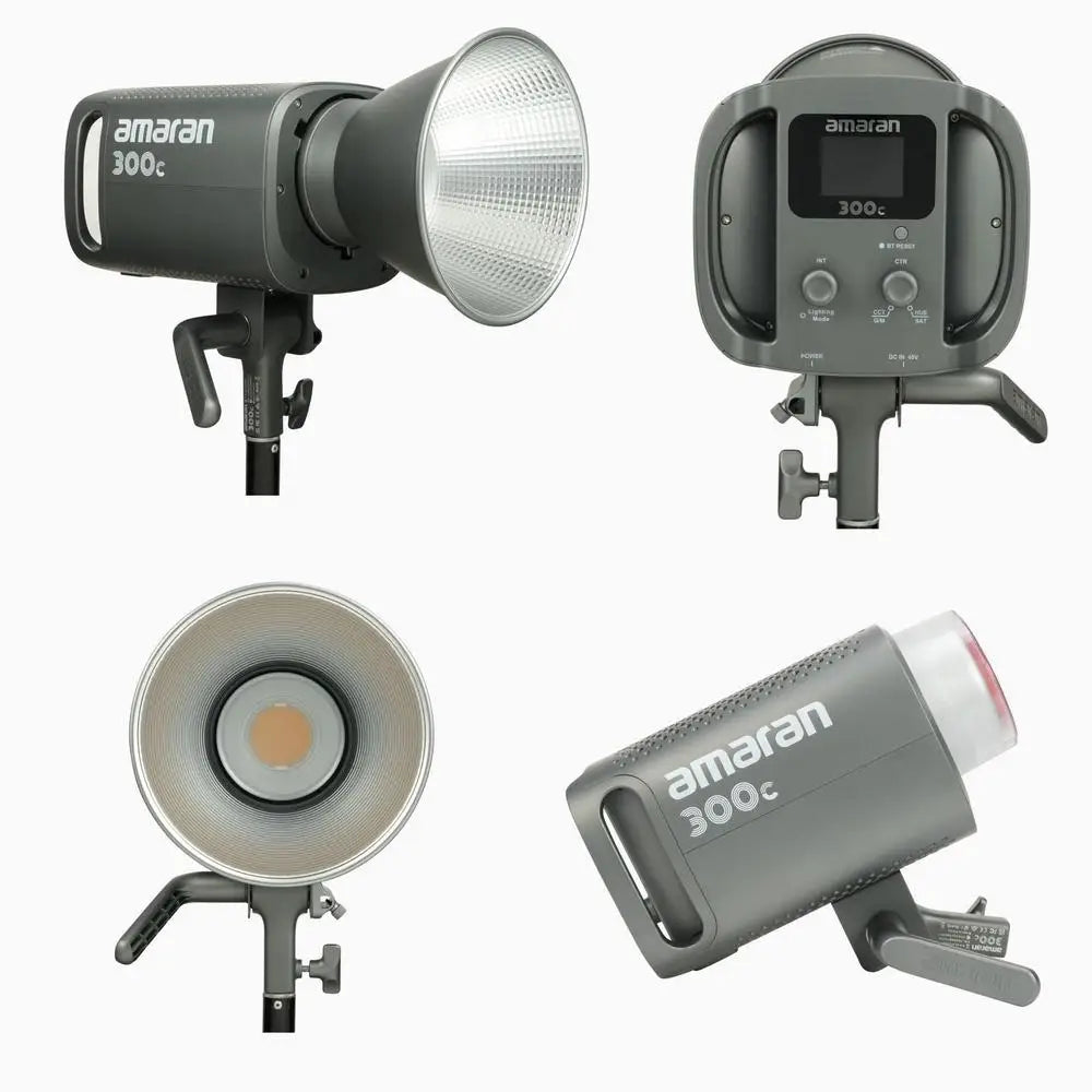 300C RGB COB Video Light 2500K-7500K CCT with G/M Adjustment Hyper Reflector APP Control for Video Recording by Aputure