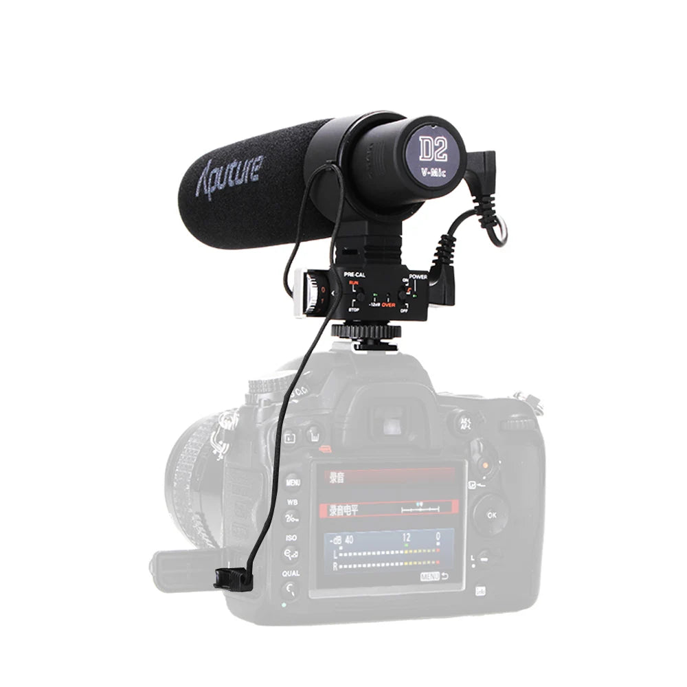 Aputure V-Mic D2 Sensitivity Adjustable Directional Condenser Shotgun Microphone Mic for Canon Nikon Sony Camera DV Camcorder