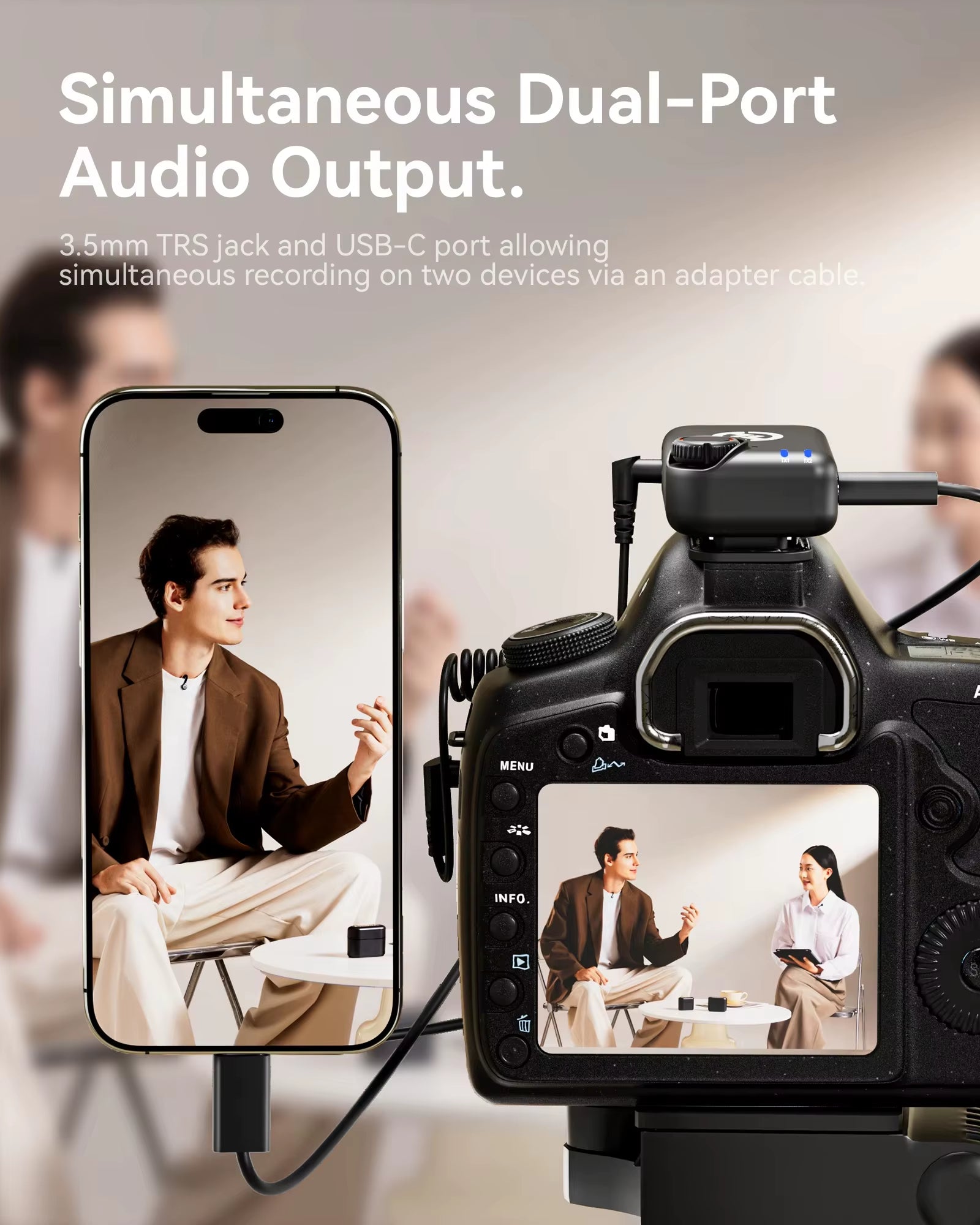 Hollyland Lark M2S Wireless Microphone for Iphone Camera Android PC Noise Cancellation Microphone for Photography Vlog Interview