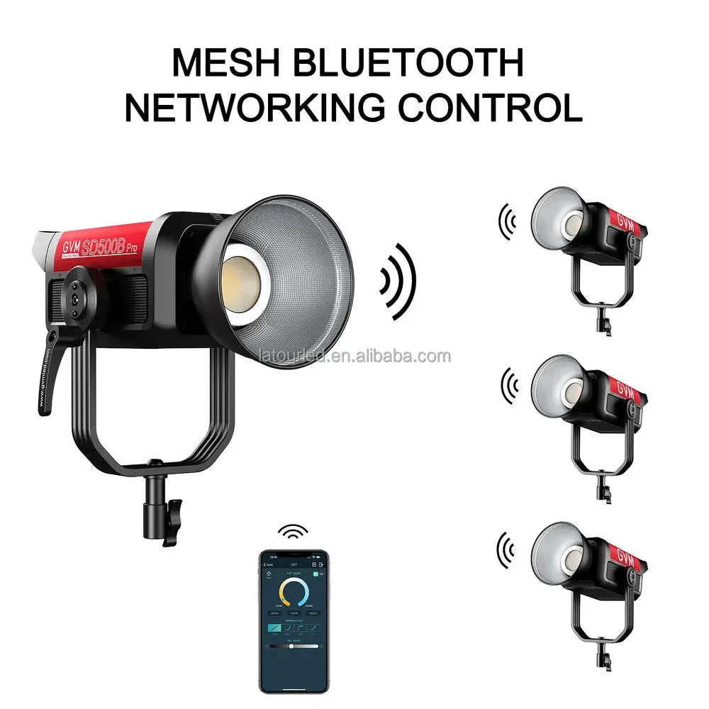 GVM Official PRO SD500B 500W LED Video Light High Bright Daylight Filming TV Continuous Lighting With Seperate Control Box