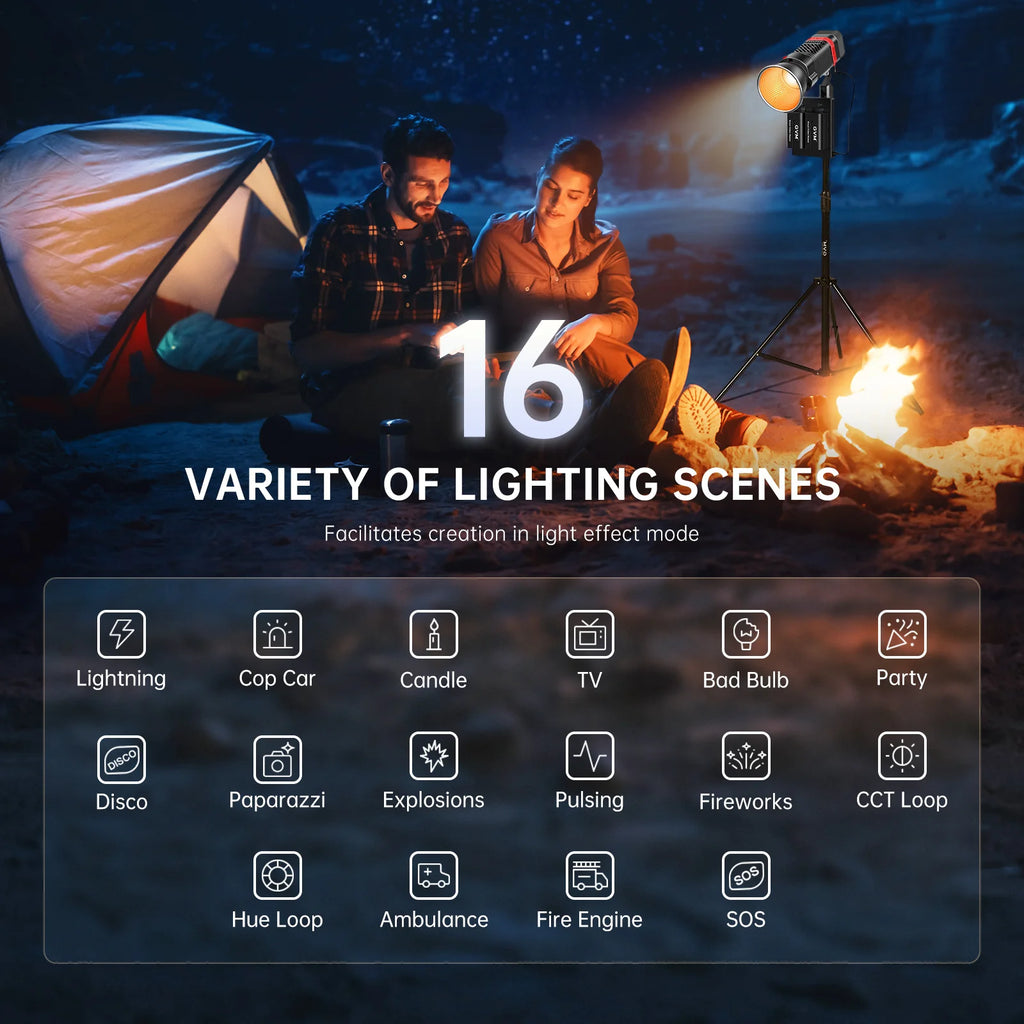 GVM PL60C RGB 60W COB LED Pocket Photography Lighting App Control 34100 Lux/0.5m Handheld Portable Studio Light