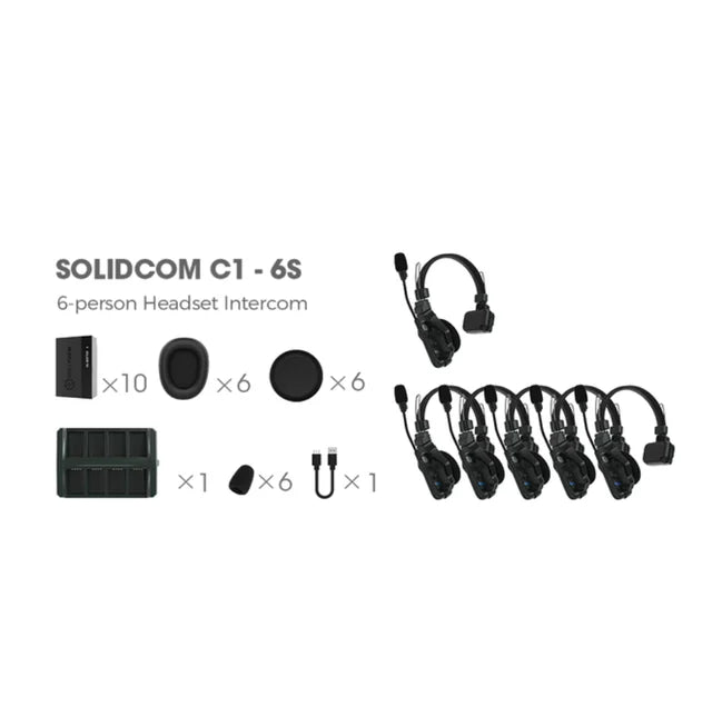 Hollyland Solidcom C1 Wireless Intercom Communication Headset Remote Single Ear Headphone Microphone 1000ft Los Range 350meter