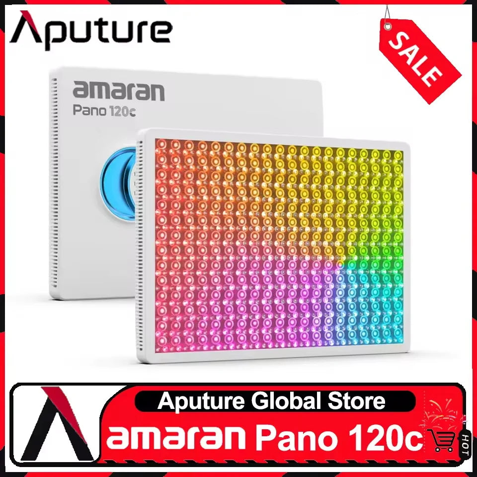 Amaran Pano 120c RGB LED Panel Video Light 120W Full Color Photography Fill Light for Filming Interview Recording