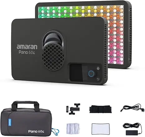 Amaran Pano 60c Video Light 2300K-10000K 60W RGB Full Color Photography Lamp With App Control 12 Lighting Modes