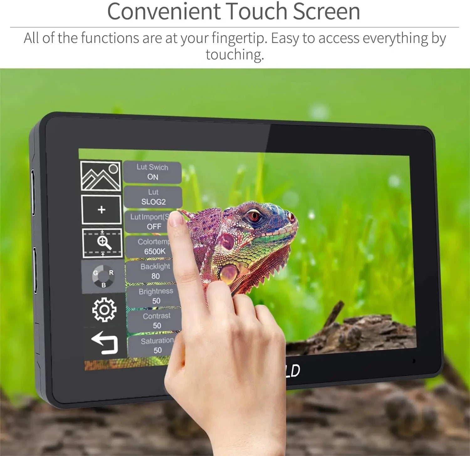 For FEELWORLD F6 Plus V2 6' On-camera DSLR Field Monitor Touch Screen Monitor with HDR 3D Lut IPS FHD 1920x1080 Video Focus