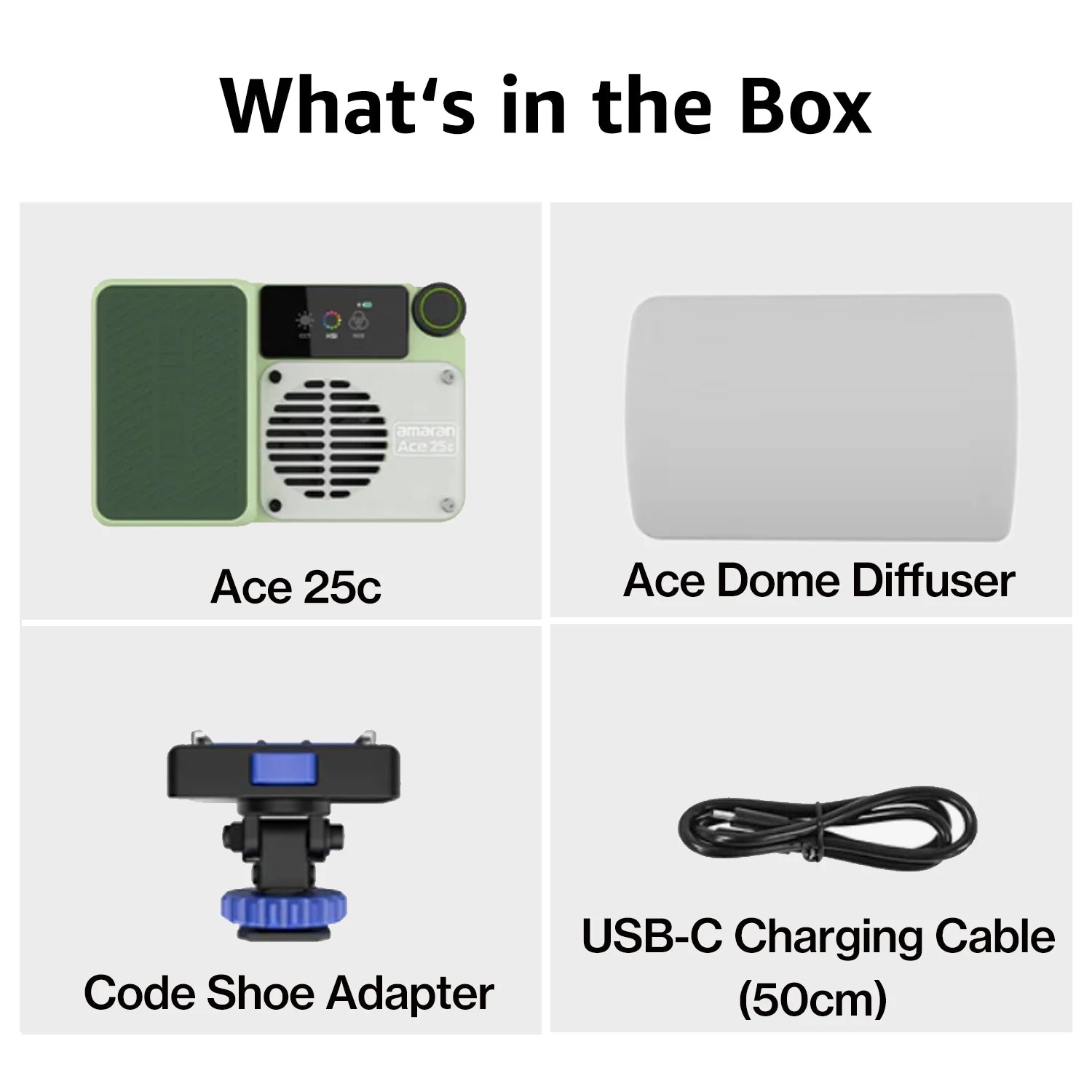 For Amaran Ace 25c Full-Color Mini Video LED Light RGBWW Pocket RGBWW with 2300K-10000K 4500mAh PD Fast Charging TikTok
