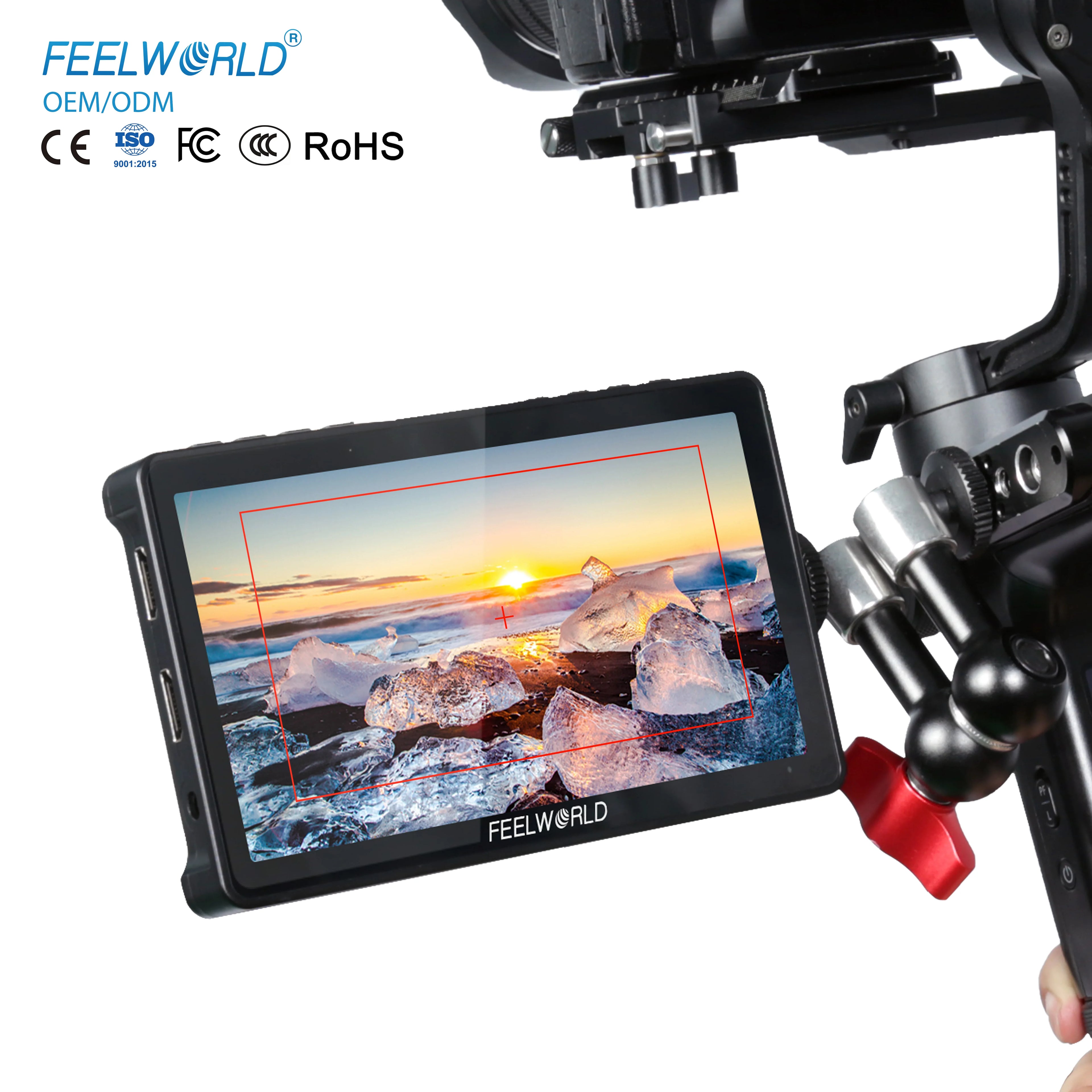 FEELWORLD F5 PRO V4 Camera Monitor 6 Inch Touch Screen Monitors Dslr Camera hdmi Dslr Field Monitor F970 Power Kit OEM Direct