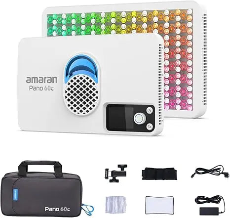 Amaran Pano 60c Video Light 2300K-10000K 60W RGB Full Color Photography Lamp With App Control 12 Lighting Modes