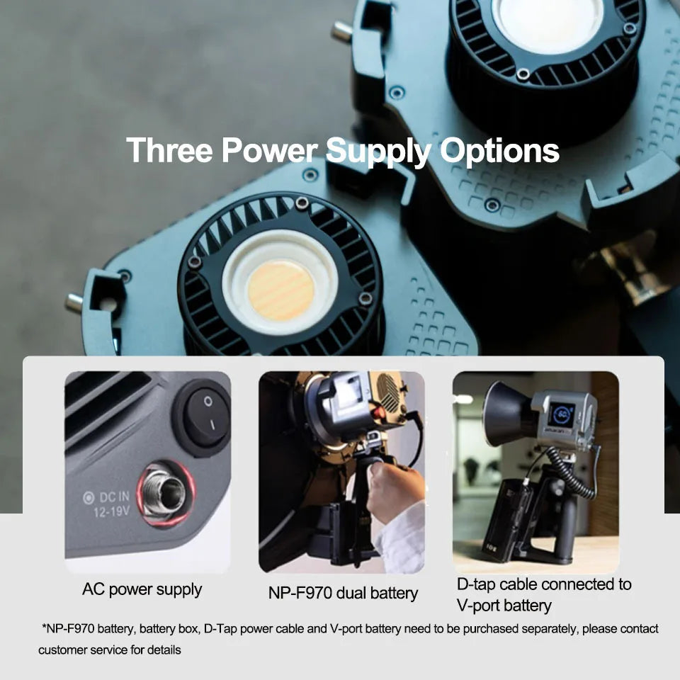 For for 60D S Series COB LED Video Light Mini 60W AC/DC Powered 2700K-6500K Photography & Studio Lighting