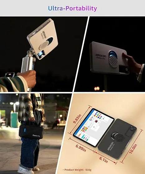 Aputure amaran Pano 60c Video Light 2300K-10000K 60W RGB Full Color Photography Lamp With App Control 12 Lighting modes