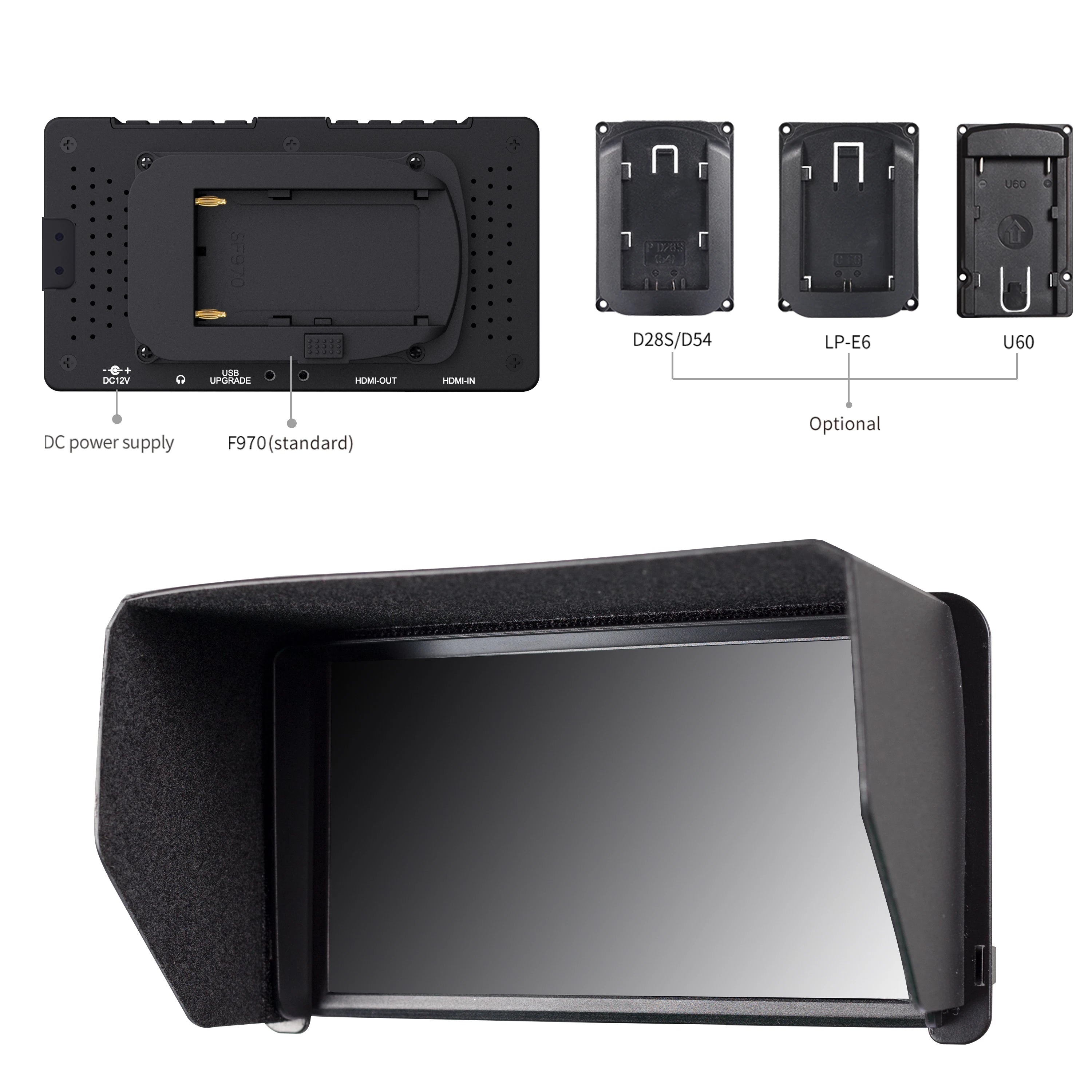 FEELWORLD F570 5.7" Full HD 1920x1080 On-camera Monitor with for Input/Output IPS Panel Stereo Headphone 460cd/m Brightness