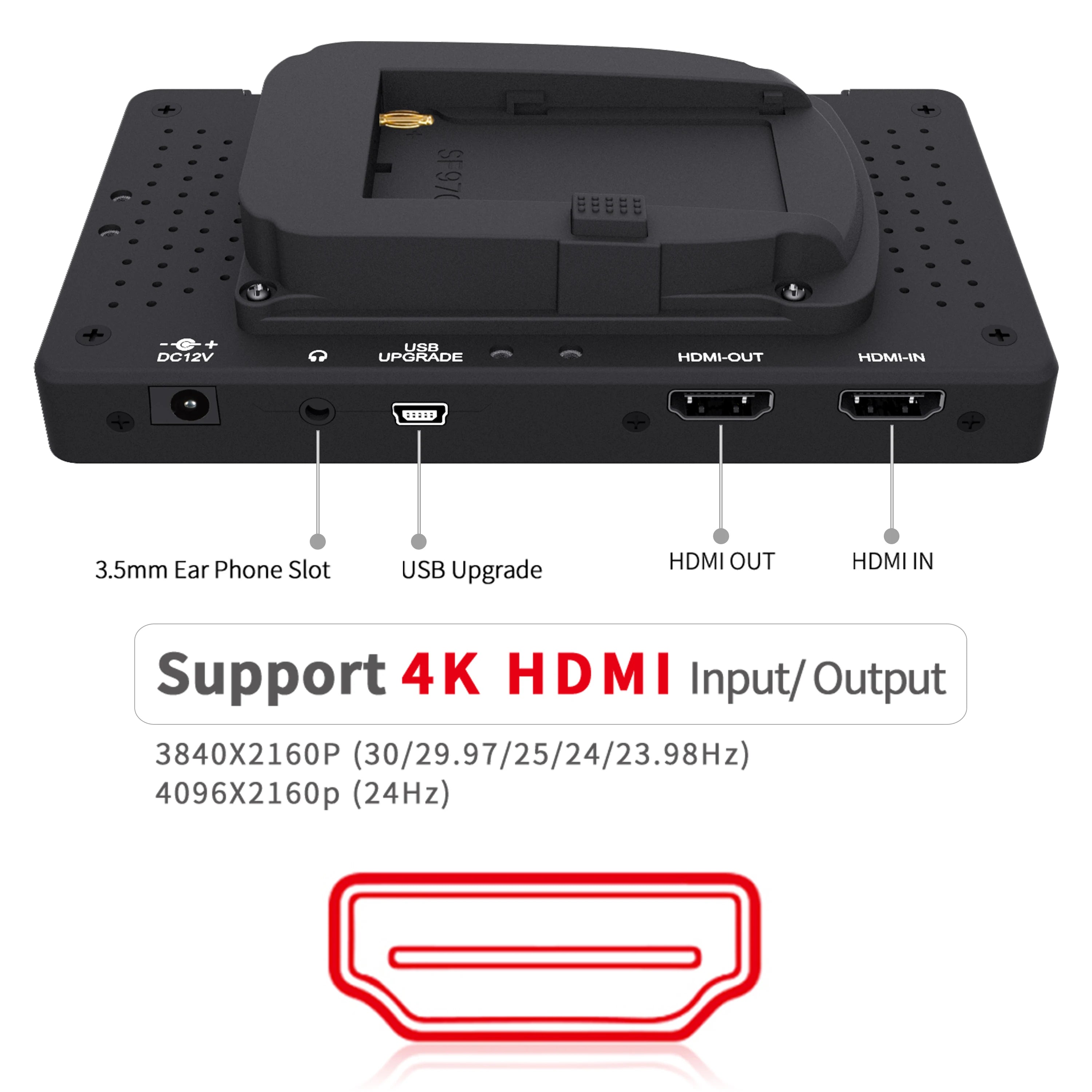 FEELWORLD F570 5.7" Full HD 1920x1080 On-camera Monitor with for Input/Output IPS Panel Stereo Headphone 460cd/m Brightness