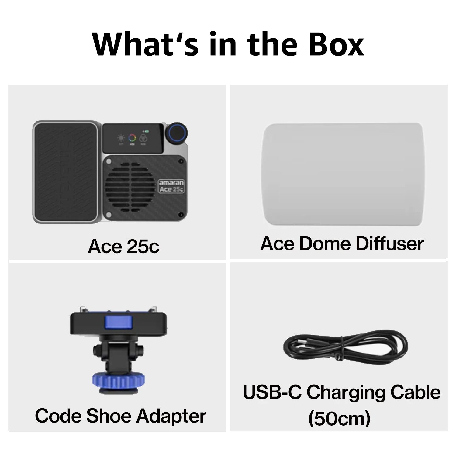 For Amaran Ace 25c Full-Color Mini Video LED Light RGBWW Pocket RGBWW with 2300K-10000K 4500mAh PD Fast Charging TikTok