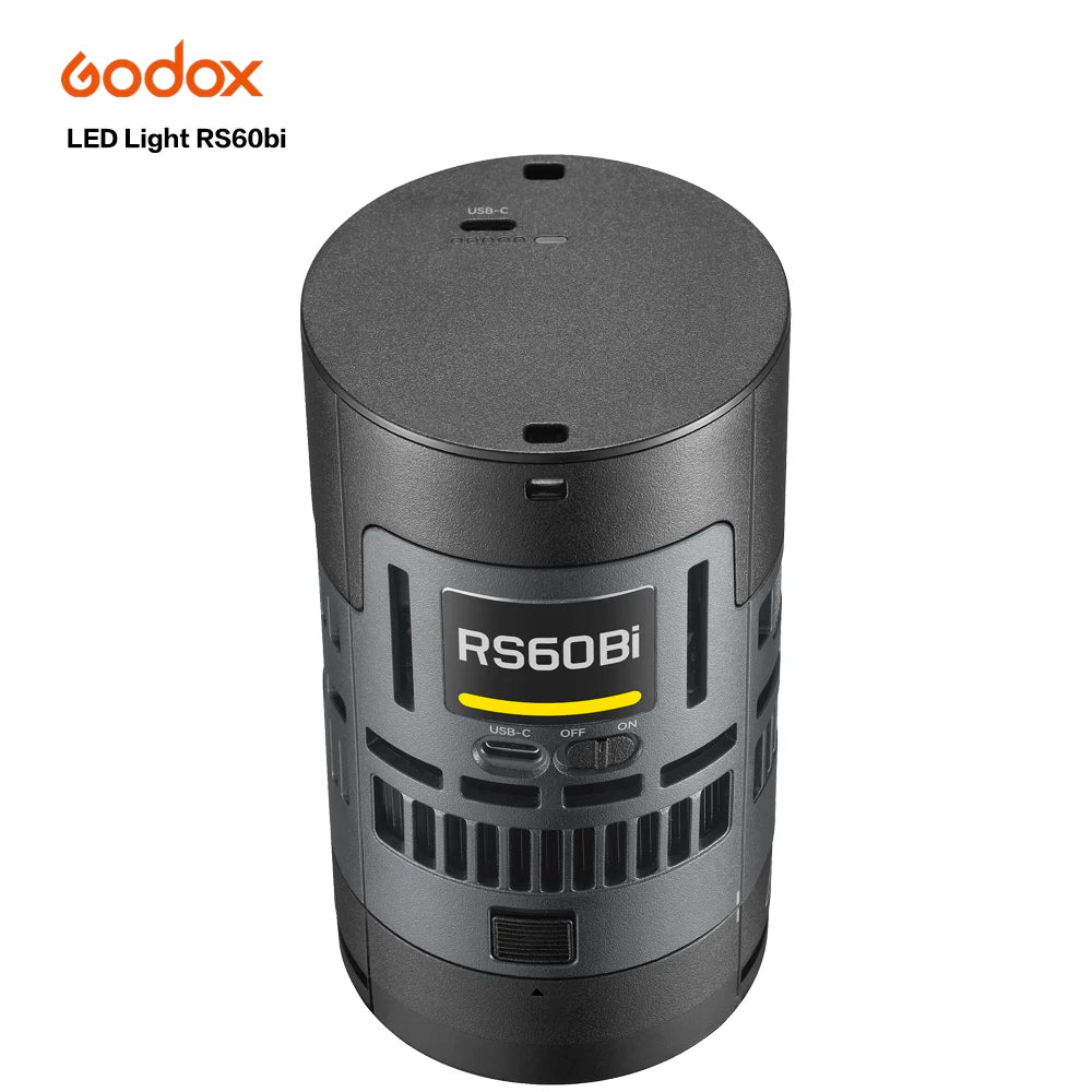 Godox RS60Bi 60W Bi-color LED Light 1800 to 10000K CRI95+ 14 Effects for FilmVideo Shooting Broadcast Video Production