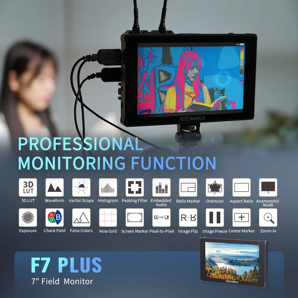 FEELWORLD F7 PLUS 7 Inch 1200nit Touch Screen 4K HDMI Ultra Bright Camera Monitor Bulk Order