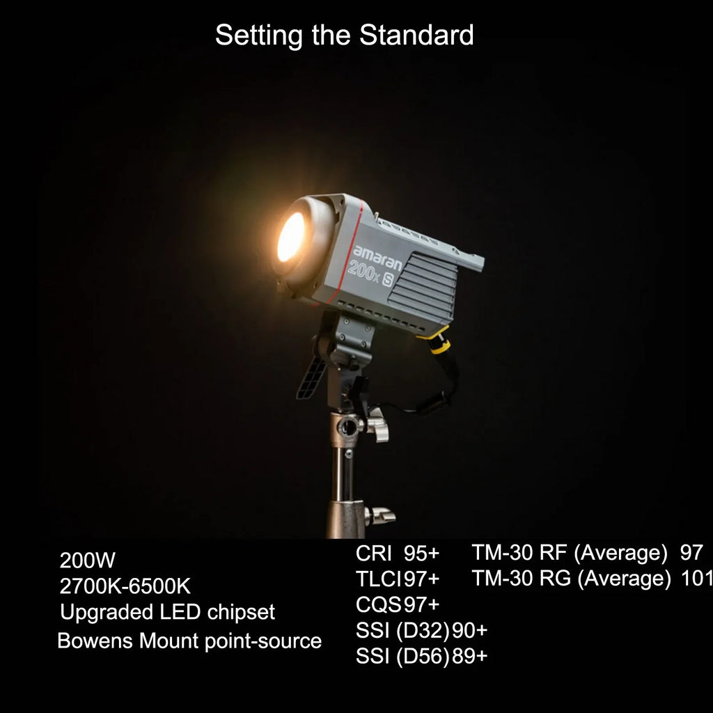 Amaran 200X S 200D S 100X 100D S COB LED Video Light 5600K Bi-Color 2700-6500K Photography Light Bluetooth App Control by Aputur