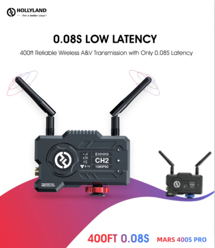 Hollyland Mars 400S PRO 400FT 4K Wireless HD Video Transmission System SDI/hollyland mars 400s Pro Wireless Video
