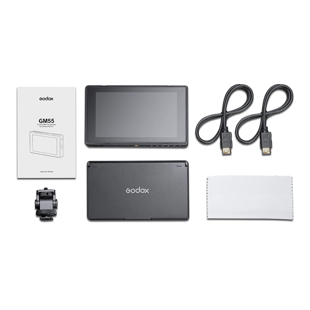 Godox GM55 4K Monitor 5.5 Inch on Camera DSLR 3D LUT Touch Screen IPS FHD 1920x1080 Video 4K Field Monitor Dslr
