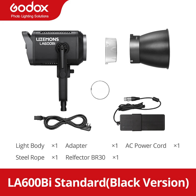 Godox LA600R LA600BI 600W RGB Full-Color LED COB Video Light Supports HSI/RGBW/GEL/FX Modes for Photographic Lighting