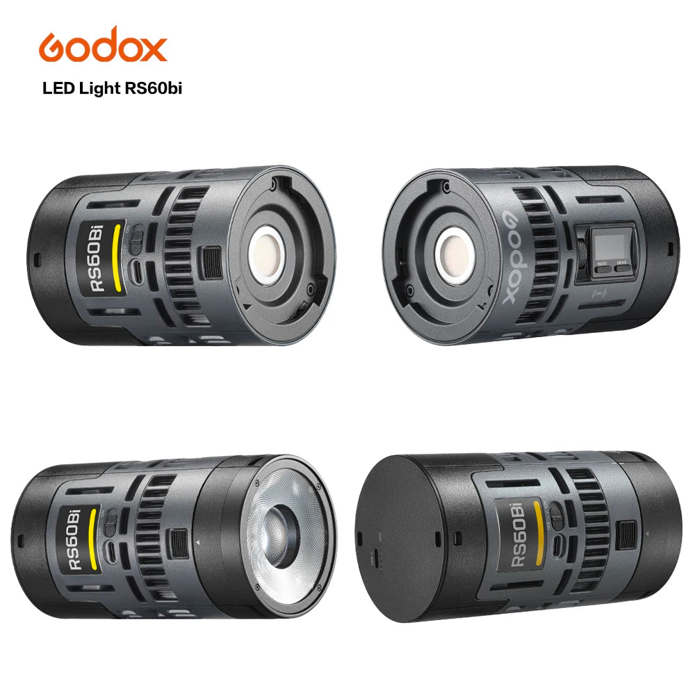 Godox RS60Bi 60W Bi-color LED Light 1800 to 10000K CRI95+ 14 Effects for FilmVideo Shooting Broadcast Video Production