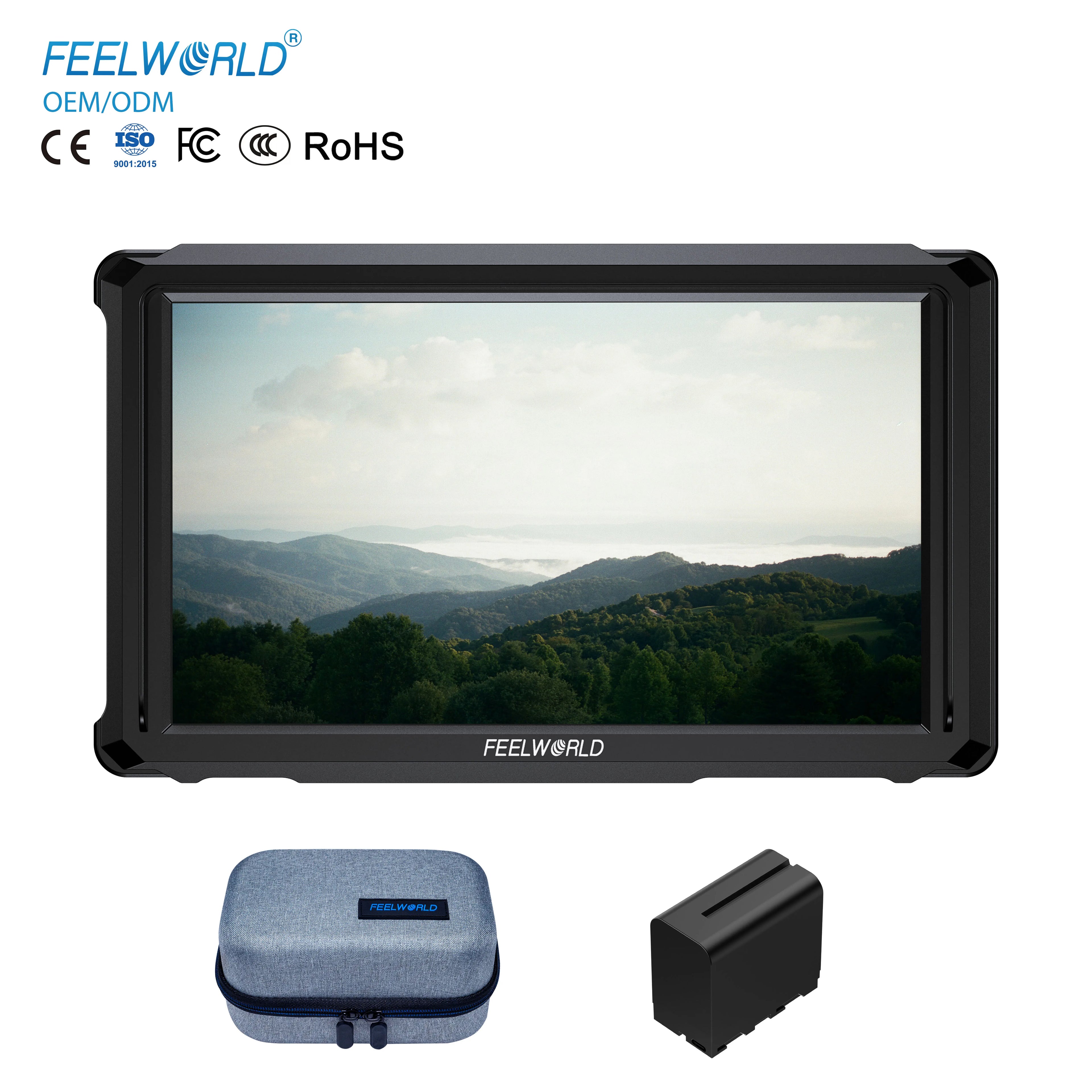 FEELWORLD FW568 PRO 6 Inch 1200nit High Bright Camera Monitor, 4K HDMI 60Hz I/O, 3D LUT & Waveform Support OEM Factory Wholesale