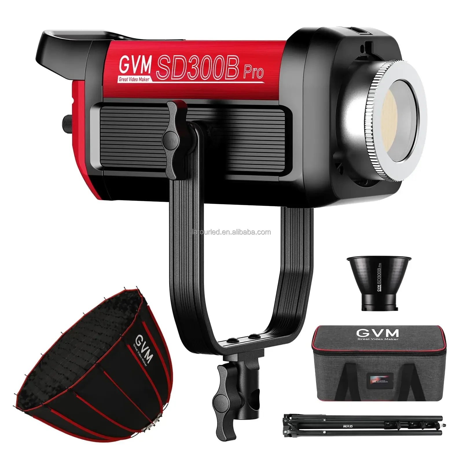 GVM Official PRO SD300B 300W DMX-Controlled LED Light for Professional Video Production  2700-6800K CCT CRI 97
