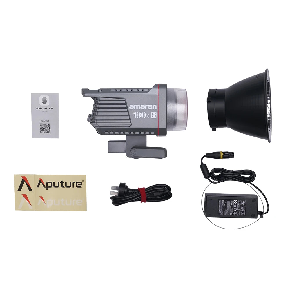 Amaran 100x S 100W Bi-Color LED Video Light for Studio Bowens Mount Silent Fan Live Streaming Photography Aputure Private