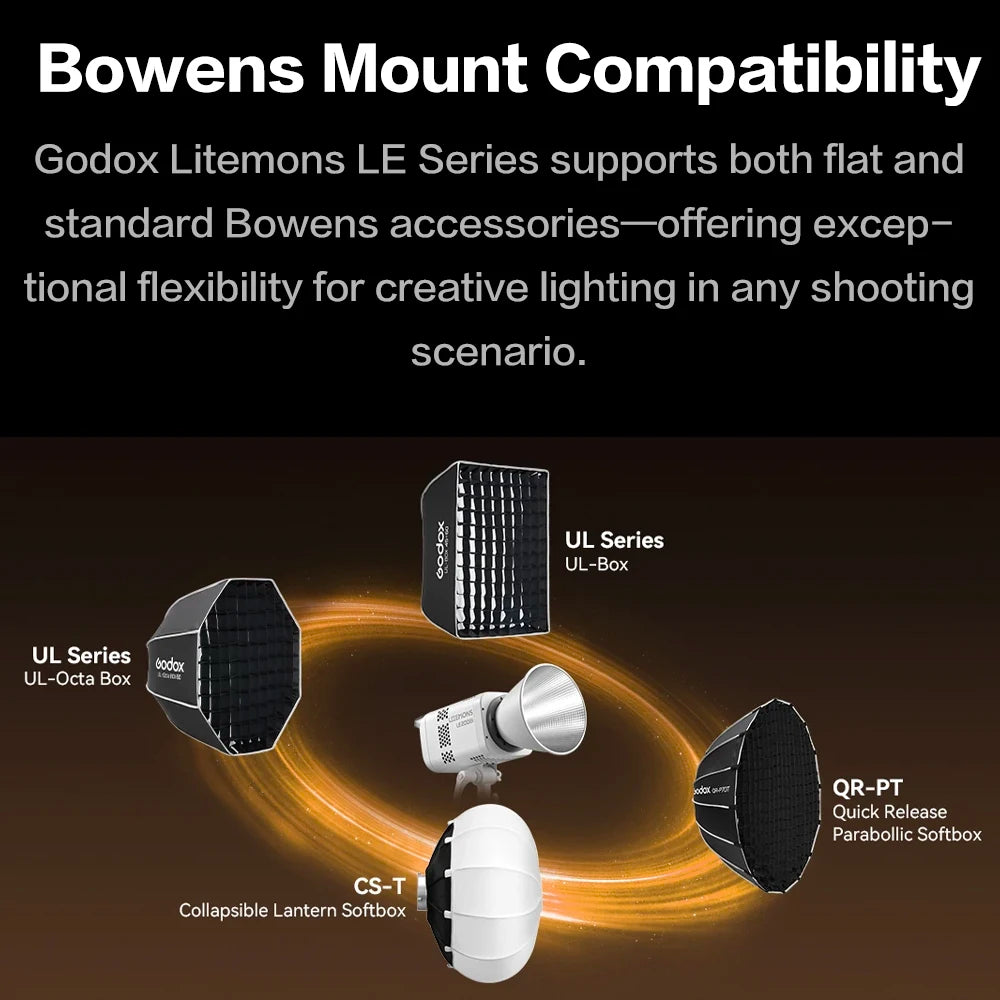 New Godox LITEMONS LE600Bi Bi-color LED Light Photography COB Video Light Live Short Videos for Filmmaking Live Streaming
