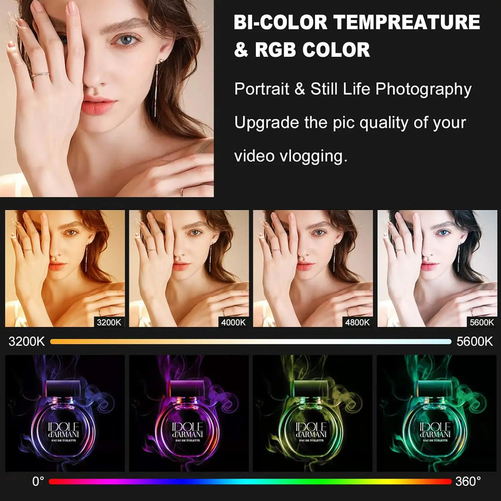 GVM 800D 2 Pieces RGB LED Video Light Panel Best Seller Professional Photography Fill Light Kit with APP Control Studio Light