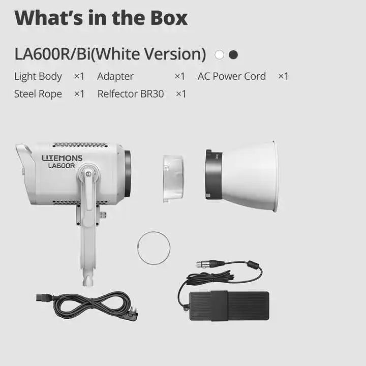 Godox LA600R 600w RGB Full-color LED COB Video Light Supports Multiple Modes-Photographic Lighting