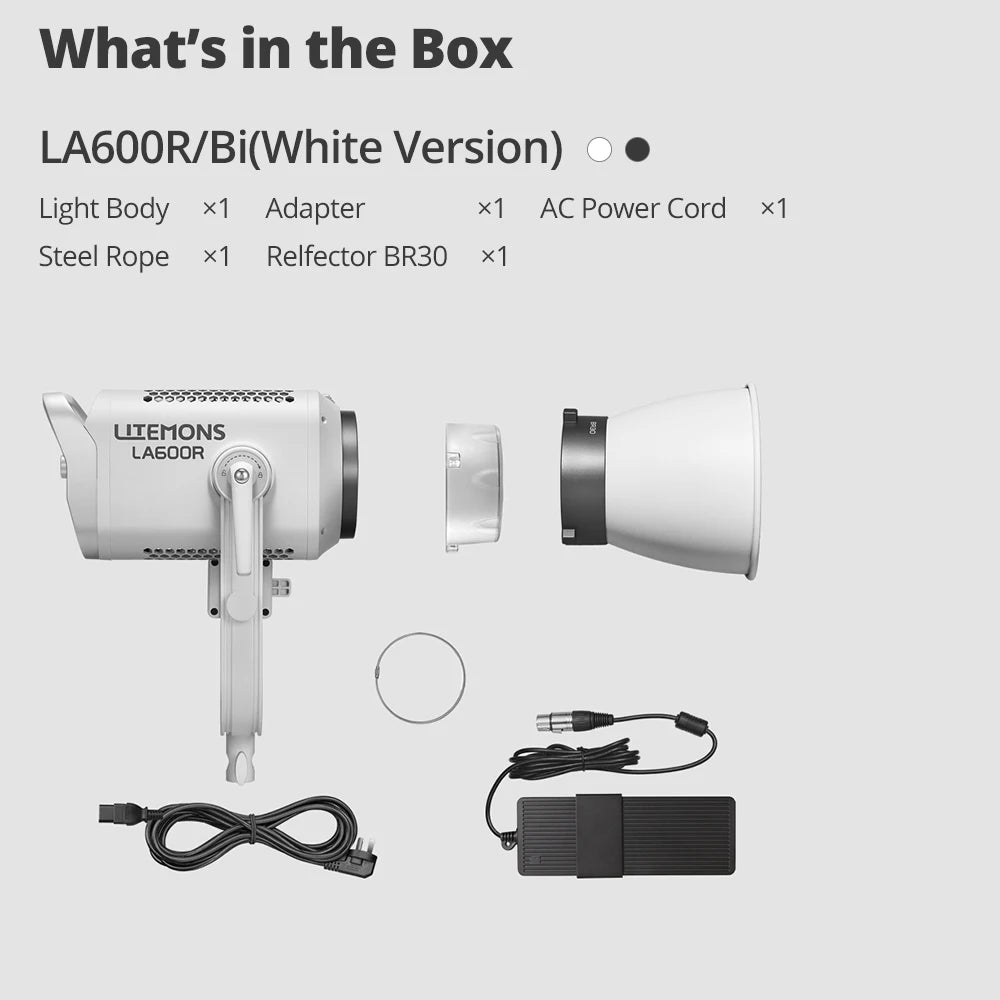 Godox LA600R LA600BI 600W RGB Full-Color LED COB Video Light Supports HSI/RGBW/GEL/FX Modes for Photographic Lighting