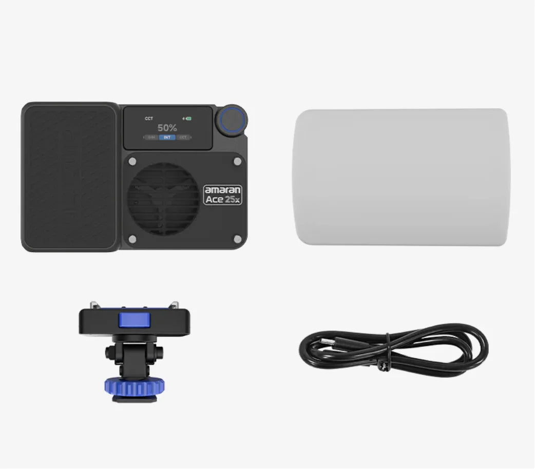 Aputure Amaran Ace 25x 25-Watt Handheld Dual Color Temperature Fill Light Built-in Lithium Battery Photographic Lighting