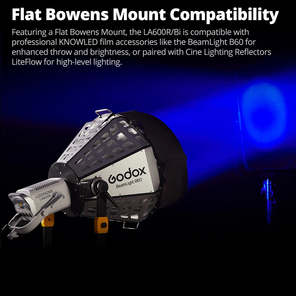 Godox LA600R LA600BI 600W RGB Full-Color LED COB Video Light Supports HSI/RGBW/GEL/FX Modes for Photographic Lighting