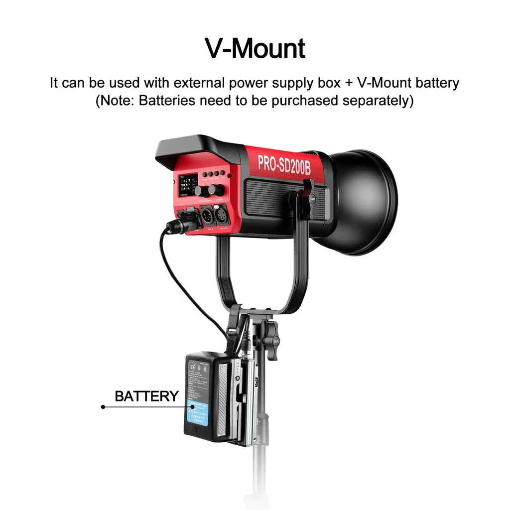 GVM SD200B PRO Mesh DMX Control 2700K-6800K Studio 200W LED Video Photography Lighting