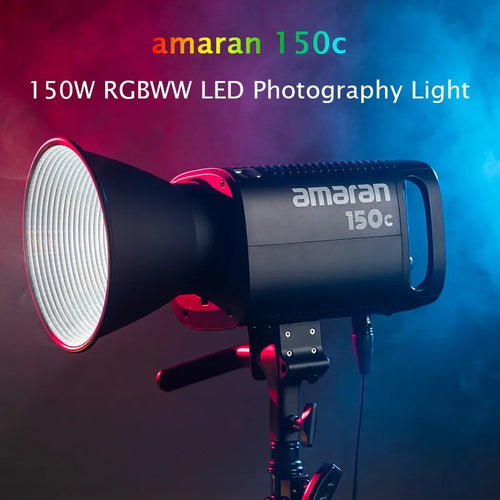 Aputure Amaran 150C/300C RGBWW Studio Full-Color LED Video Photography Light Bowens Mount DC for Live Streaming Video Recording