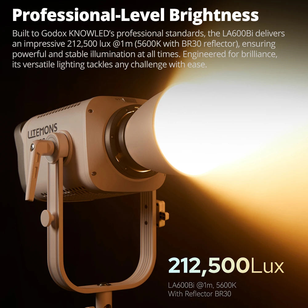 Godox LA600R LA600BI 600W RGB Full-Color LED COB Video Light Supports HSI/RGBW/GEL/FX Modes for Photographic Lighting