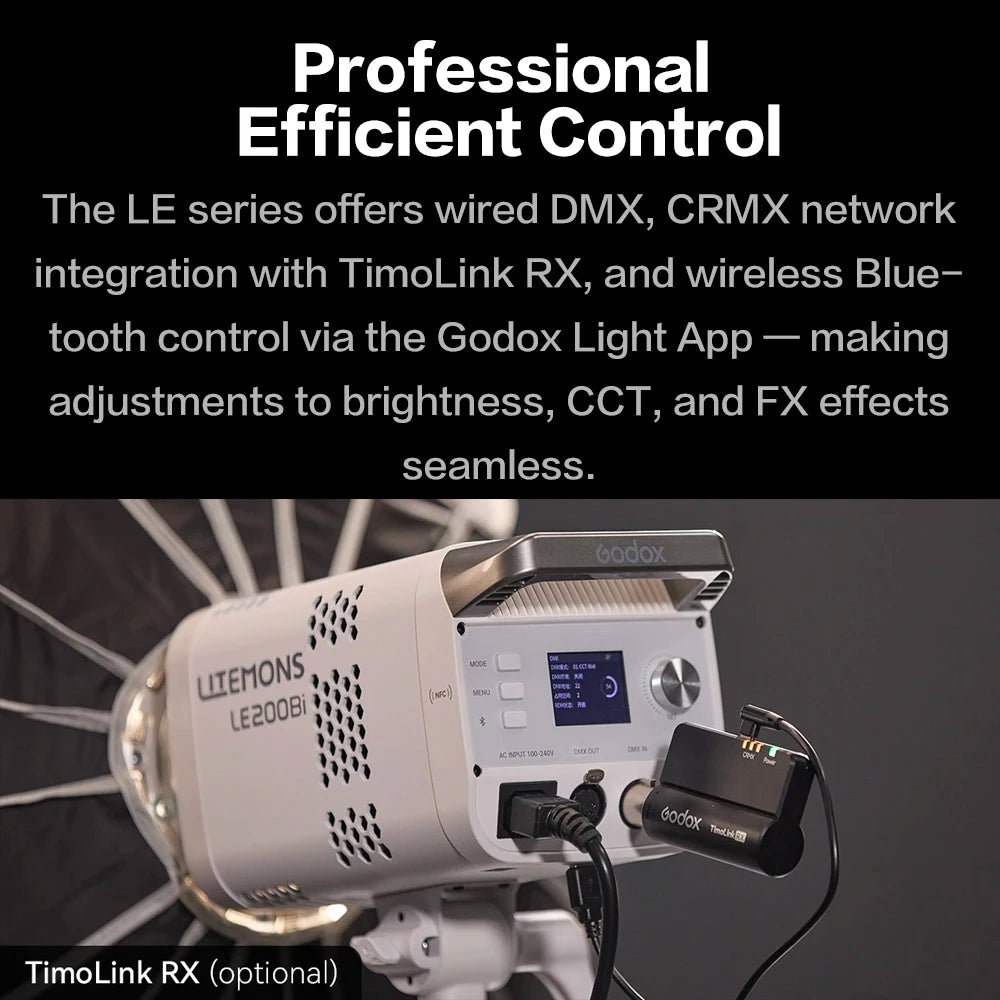 New Godox LITEMONS LE600Bi Bi-color LED Light Photography COB Video Light Live Short Videos for Filmmaking Live Streaming