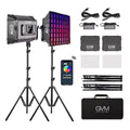 Gvm 880RS 2L 60w Rgb Led Video Light Kit Gaming Streaming Photography Bluetooth Control Dimmable Panel