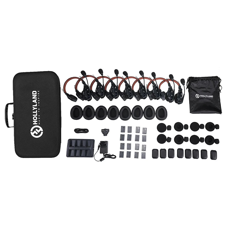 Hollyland Solidcom C1 Pro Wireless Intercom Headset System ENC Noise Cancellation for Church Drone Production Team Communication