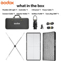 Godox KNOWLED F400Bi Bi-Color Flexible LED Light 2.1x2.1 2700-8500K Foldable Waterproof App Control LED Light Panel