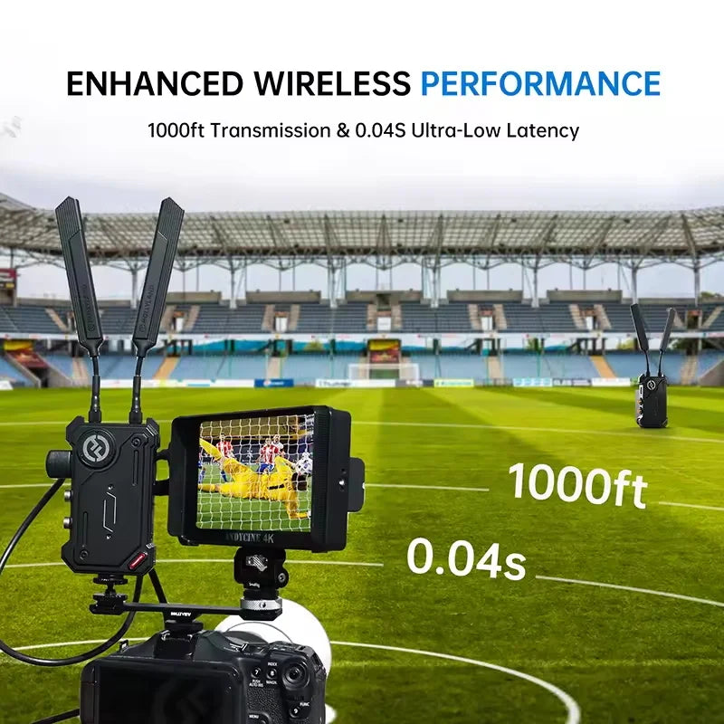 Hollyland Cosmo C1 Professional Wireless Video Transmission System SDI Loopout 0.04s Latency 1000ft Range for Live Streaming