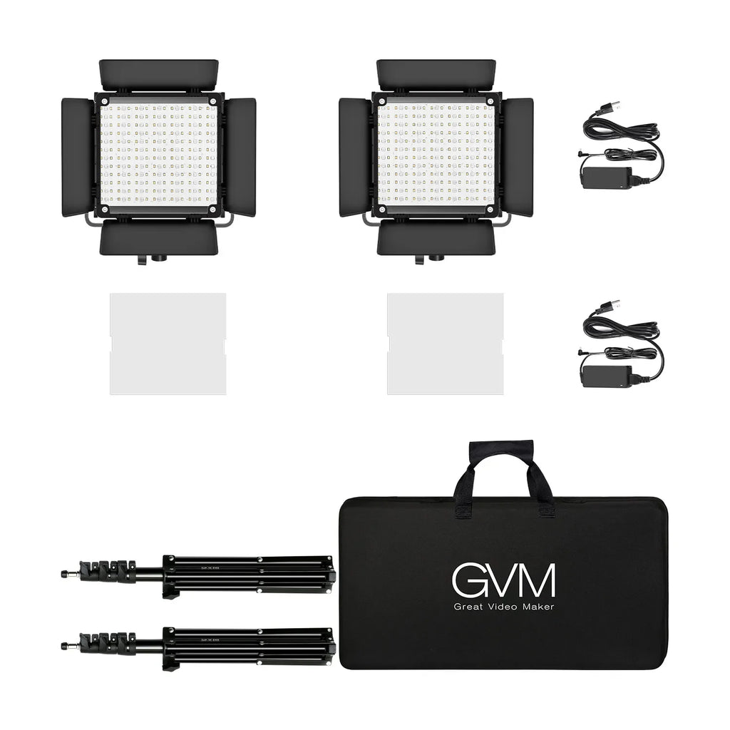GVM 800D 2 Pieces RGB LED Video Light Panel Best Seller Professional Photography Fill Light Kit with APP Control Studio Light