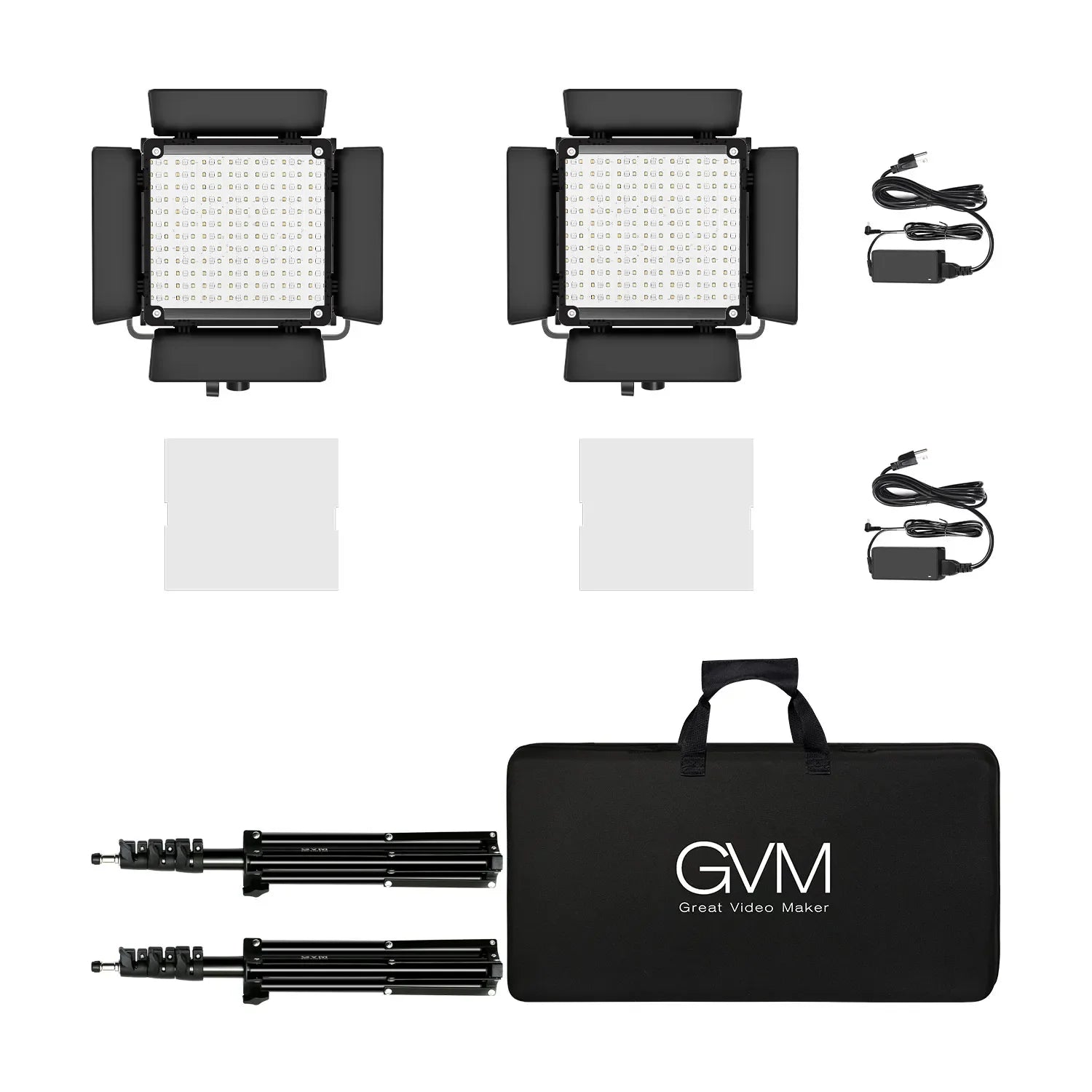 GVM 800D 2 Pieces RGB LED Video Light Panel Best Seller Professional Photography Fill Light Kit with APP Control Studio Light