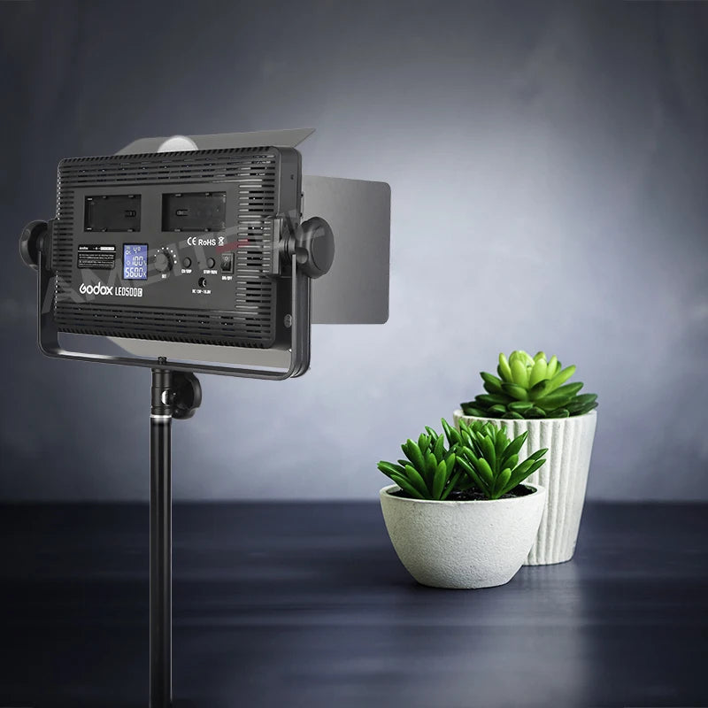 Godox LED500C 3300K-5600K Studio Video Light Lamp for Camera Camcorder Live Photo Shoot Video Recording