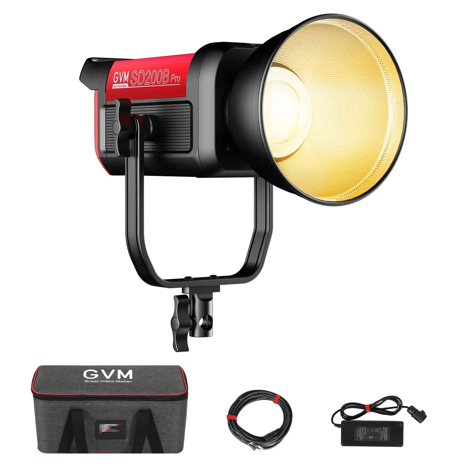 GVM SD200B PRO Mesh DMX Control 2700K-6800K Studio 200W LED Video Photography Lighting